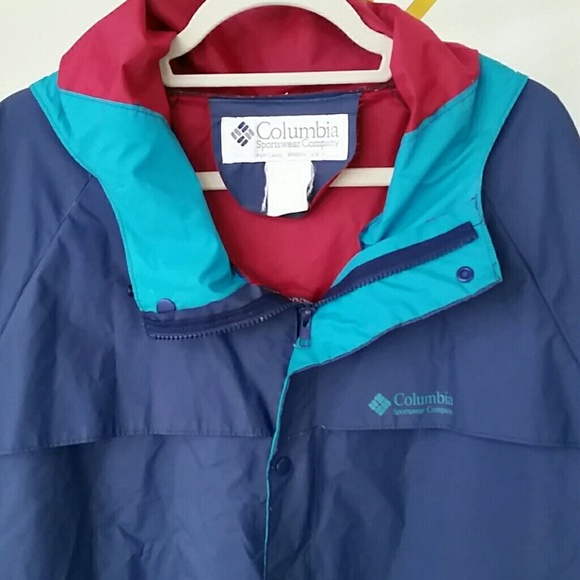 Columbia waterproof Raincoat blue. - Picture 2 of 8